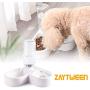 Zaytween Double Dog Cat Bowls Water Dispenser and Food Bowl Set Automatic Water Dispenser Bottle Pet Feeder for Cat and Small Medium Dog