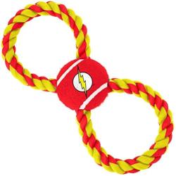 Buckle-Down Dog Toy Rope Tennis Ball Flash Icon Red Yellow Rope