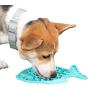 CALIDAKA Licking Mat for Dogs & Cats,Slow Feeder Dog Mat Foldable Silicone Pet Slow Food Bowl 9.6x7.48x0.3inch