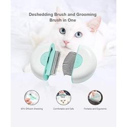 PAKEWAY Cat Brush/Dog Brush Cat Comb and Cat Hair Brush in one Removes Loose Undercoat, Mats and Tangled Hair, Professional Pet Brush for Short Long Haired Puppy & Cats & Rabbit & Little Pets