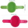 XuRuoYi Three Styles Premium Pet Bath Brush, Grooming Comb and Massager-2PCS with Adjustable Ring Handle,Extra Thick with Lanyard,Extra Large with Loop Handle - for Dogs & Cats