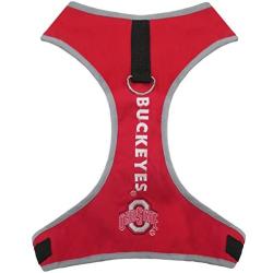 Pets First Collegiate Pet Accessories, Pet Harness, Ohio State Buckeyes, Large