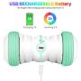 MILIFUN Magic Feather Cat Toy Interactive Cat Toy, Auto Rotate Ball, Automatic Rotating Ball Teaser Cat Toys for Indoor Kitten/Cats,USB Charging Cat Ball Toy