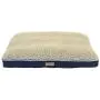 Good Dog Denim Memory Foam Plush Dog Bed with Liner Indigo/Tan/Blue 30 X 40 Inches
