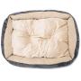 long rich Textiles 2-in-1 Rectangle Ultra-Soft Dog & Pet Bed, Large, Burn Out Gray, by Happycare Textiles