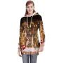 C COABALLA Abstract Modern Stripes Lines Black and GrayBackground -,Womens Sweatshirt Casual Long Sleeve Pullover Hood