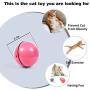 YOFUN Smart Interactive Cat Toy - Newest Version 360 Degree Self Rotating Ball, USB Rechargeable Pet Toy, Build-in Spinning Led Light, Stimulate Hunting Instinct for Your Kitty