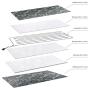 Pet Heating Pad Large, Dog Cat Electric Heating Pad Indoor Waterproof Adjustable Warming Mat with Chew Resistant Steel Cord (28 x17.7 in)