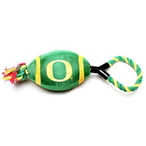 Pet Goods Oregon Ducks Football with Rope Toy
