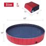 pedy Dog Swimming Pool with Brush, Collapsible Pet Bath Pool Foldable Bathing Tub Kiddie Pool for Dogs Cats and Kids