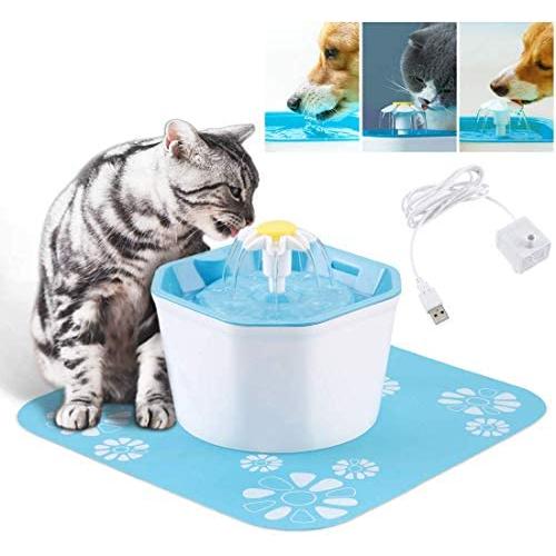 OriGlam 1.6L Pet Fountain Cat Water Dispenser, Automatic Electric Pet Drinking Water Fountain, Cat Dog Water Drinking Dispenser, Super Quiet Healthy and Hygienic Water Bowl, Health Caring for Cats Dog