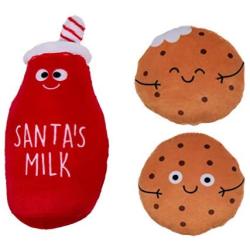 Kate & Milo Milk & Cookies Dog Christmas Toys, Furry Friend Pet Stocking Stuffer