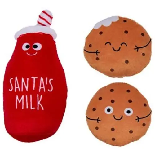Kate & Milo Milk & Cookies Dog Christmas Toys, Furry Friend Pet Stocking Stuffer Kate & Milo Milk & Cookies Dog Christmas Toys, Furry Friend Pet Stocking Stuffer