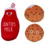 Kate & Milo Milk & Cookies Dog Christmas Toys, Furry Friend Pet Stocking Stuffer