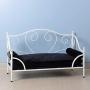 Yoonnie room Pet Bed, Dog Bed with White Metal Frame and Detached Thick Cushion for Small Dog Summer Using