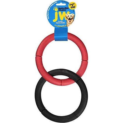 JW Pet Company Invincible Chains LD Double Dog Toy, Large (Colors Vary)
