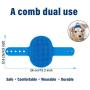 CGBE Dog Brush and Cat Brush, 2 in 1 Pet Undercoat Rake Grooming Tool for Deshedding, Mats & Tangles Removing, Shedding Brush and Dematting Comb for Large Small Dogs & Cats Long & Short Hair Remover