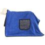 Delifur Dog Bath Towel Microfiber Absorbing Water Bath Towel Dog Drying Towel Robe with Pocket for Large Dogs