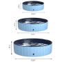 Nurxiovo Foldable Pet Swimming Pool PVC Indoor &Outdoor Bathing Tub for Large Dogs Cats Kids,Blue (48,55,63)