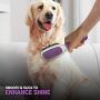 Double-Sided Pet Brush for Grooming & Massaging Dogs, Cats & Other Animals – Fur Detangling Pins & Coat Smoothing Slicker Bristles, Double The Brushing Groom Power in One Tool