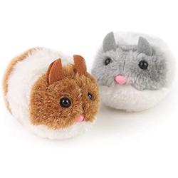 LINGJIA pet Toy 2pcs/Set New Cute Cat Toy Plush Fur Toy Shake Movement Mouse Pet Kitten Funny Rat Little Interactive Bite Toys