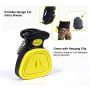 HJJ Portable Dog Scooper Pooper, Expandable Sanitary Dog Waste Pick Up with Carabiner Bag Yellow,