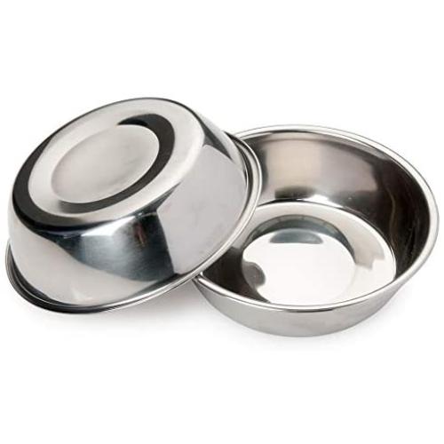 Bonza Two Piece Replacement Stainless Steel Dog Bowls for Pet Feeding Station. For Small Dogs and Cats,12oz