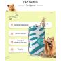 Dog Poop Bag Holder, Pet Garbage Bag Dispenser Holder Leash Attachment, 600d Oxford Cloth, Durable Metal Zipper Portable Dogs Garbage Bag, Suitable for Any Belt, WHITE BLUE