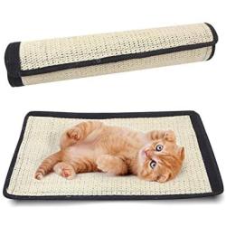 Onlup Small Sisal Mat, Small Sisal Mat for Cat with Magic Tape Durable Wall Mounted Scratching Pad Cardboard Scratcher Post Multifunctional for Cats to Rest Play Grind Claws 11.8x8in