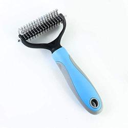 Pet Grooming Tool-Double-Sided Inner Hair rake for Dogs and Cats to Safely and Effectively Remove mats and Tangled decontamination Combs Without Any More Annoying Shedding or Flying Hair