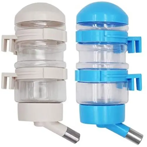 MUDUOBAN 2 pcs Dog Water Bottle,400ml Pet Hamster Bunny Cat No Drip Water Bottle Container 15oz for Small Animals