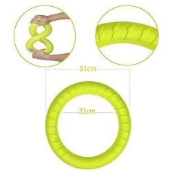 Large Dog Toys Ring Water Floating, Outdoor Fitness Flying Discs, Tug of War Interactive Training Ring for Medium and Big Dogs, 12 inch