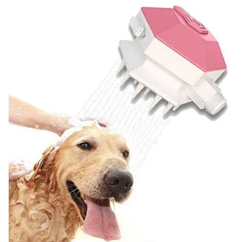 NMGGGU pet Shower Nozzle pet Bathing Too Sprayer 3 in 1 Shampoo Cleaning Innovative Brush Massaging Dog and cat Bath tub Outdoor Garden Hose Compatible NMGGGU pet Shower Nozzle pet Bathing Too Sprayer 3 in 1 Shampoo Cleaning Innovative Brush Massaging Dog and cat Bath tub Outdoor Garden Hose Compatible