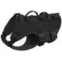PETAC GEAR Tactical Dog Harness K9 Military Dog Training Harness Adjustable Police Service Dog Working MOLLE Vest for Large Medium Dogs
