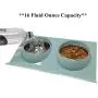 Pet Fit For Life Double Cat Dog Bowl Pet Feeding Station Stainless Steel No Spill Food and Water Bowls for Cats Kittens Small Dogs and Puppies Pet Fit For Life Double Cat Dog Bowl Pet Feeding Station Stainless Steel No Spill Food and Water Bowls for Cats Kittens Small Dogs and Puppies