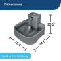 PetSafe Drinkwell 1/2, 1, or 2 Gallon Pet Fountains, Best for Cats, Dogs and Multiple Pets, Adjustable Stream, Fresh Water Dispenser, Easy to Clean Design, 2 Filters Included