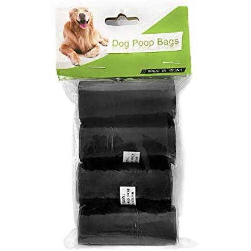 HaoDeng Dog Poop Bags, Extra Thick and Strong Poop Bags for Dogs, Guaranteed Leak-Proof, 15 Doggy Bags Per Roll, Each Dog Poop Bag Measures 9 x 13 Inches, 4 Rolls, 60 Bags