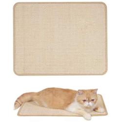 Hesiry Cat Scratching Pad, Cat Scratcher with Natural Sisal, Pet Couch Furniture Protector/Cat Lounger/Pet Carpet Three Functions