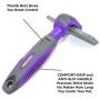 Hertzko Pet Deshedding Tool Gently Removes Shed Hair - for Small, Medium, Large, Dogs and Cats, with Short to Long Hair