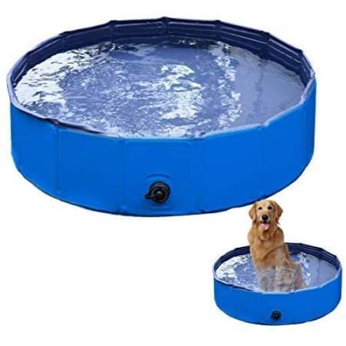 VaygWay Foldable Pet Dog Pool – Portable Swimming Pool Dogs Cats – Bathing Tub and Kiddie Pool – Collapsible Pool for Dogs Cats and Kids