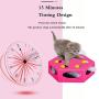INNAPER Electric Play Interactive Cat Toy,with Worm Tail and Catnip & Plush Mouse, Automatic Rotating Hide and Seek Hunt Toy,Low Noise Automatic Cat Toy,Pet Kitten Fun Excercise,Auto Off Timer