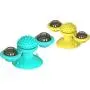 ANICISIO Cat Toy Relief pet Sucker Turntable/cat Spin Windmill（Yellow）