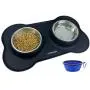 Cadosoigh Pet Double Bowls Non Slip Dog Bowls Stainless Steel Bowls Set with Non-Spill Silicone Mats Tray for Small Middle cat Puppy… (Black) Cadosoigh Pet Double Bowls Non Slip Dog Bowls Stainless Steel Bowls Set with Non-Spill Silicone Mats Tray for Small Middle cat Puppy… (Black)