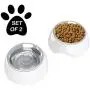 PETMAKER Pet Bowls – Raised Stainless Steel & Plastic Nonslip Rubber Bottom Food & Water Station for Pets PETMAKER Pet Bowls – Raised Stainless Steel & Plastic Nonslip Rubber Bottom Food & Water Station for Pets