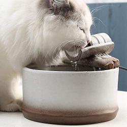 Ceramic Cat Drinking Water Fountain, Pet Water Fountains for Cats And Dogs, Electric Pet Water Dispenser with Quiet Pump