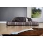 FurHaven Pet Dog Bed - Deluxe Orthopedic Faux Sheepskin and Plaid Pet Bed for Dogs and Cats, Java Brown, Medium