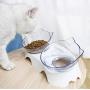 PurrBowl Orthopedic Anti-Vomiting Cat Feeder, 15° Tilted Pet Bowl for Cats and Dogs (White)