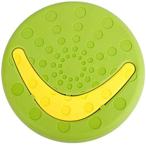 Hooome 3 in 1 Multifunctional Durable Dog Pet Flying Disc Toy Flying Frisbee Flying Saucer Training Toys Dog Bowl for Outdoor Interactive Fun