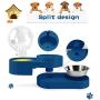 Lucky-M Double Cat Bowls,Dog Bowls and Cat Food Bowls with Pets Automatic Water Dispenser for Small Dogs and Cats