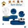 Lucky-M Double Cat Bowls,Dog Bowls and Cat Food Bowls with Pets Automatic Water Dispenser for Small Dogs and Cats Lucky-M Double Cat Bowls,Dog Bowls and Cat Food Bowls with Pets Automatic Water Dispenser for Small Dogs and Cats